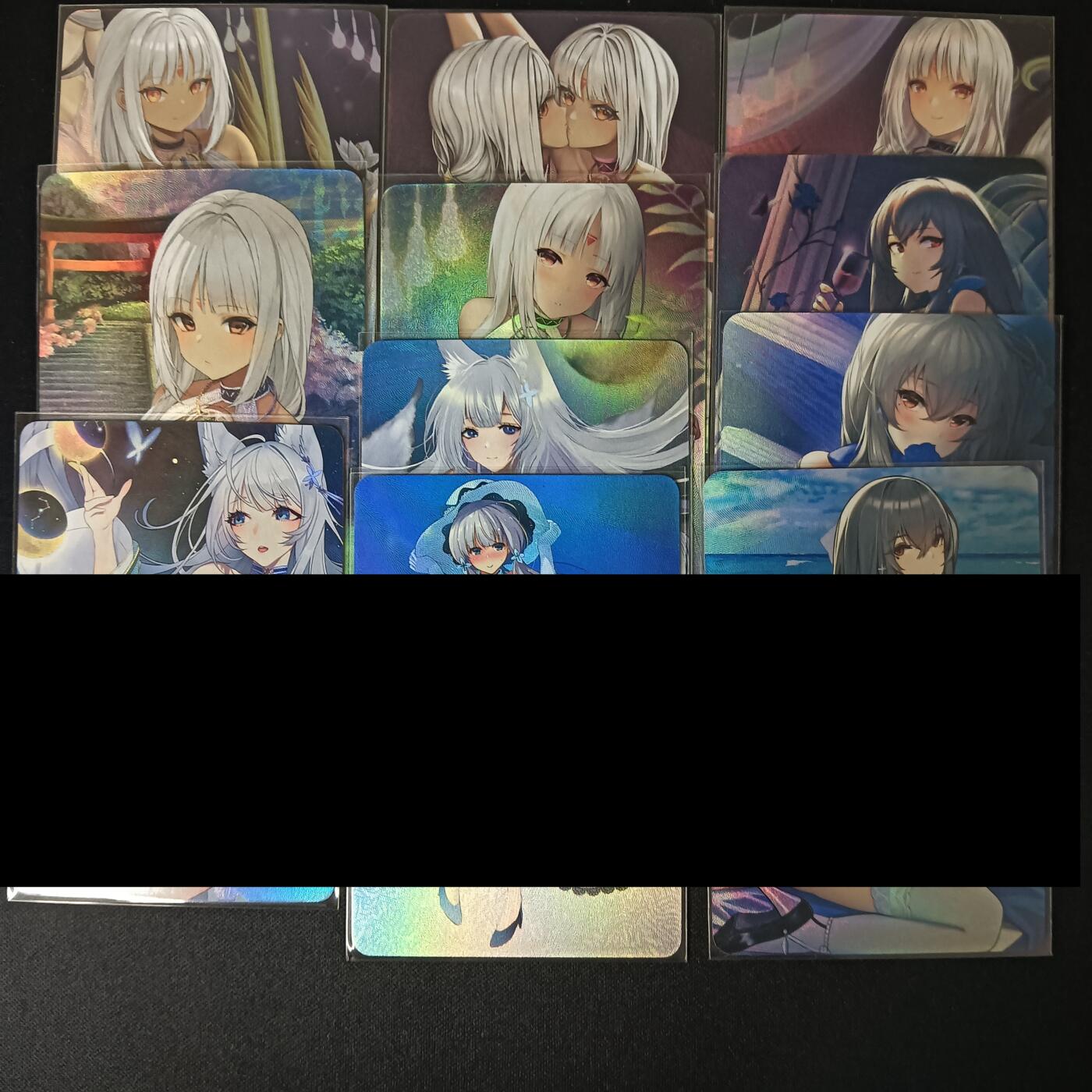 花开卡拍第46期（11月9号周日截拍，品控勿拍!!!拍品不寄存，运费5元，自制卡难免瑕疵，可能存在轻微撞角爆边等出厂瑕疵，品控介意勿拍！） 宁缺卡牌 碧蓝航线 11张 折光彩闪