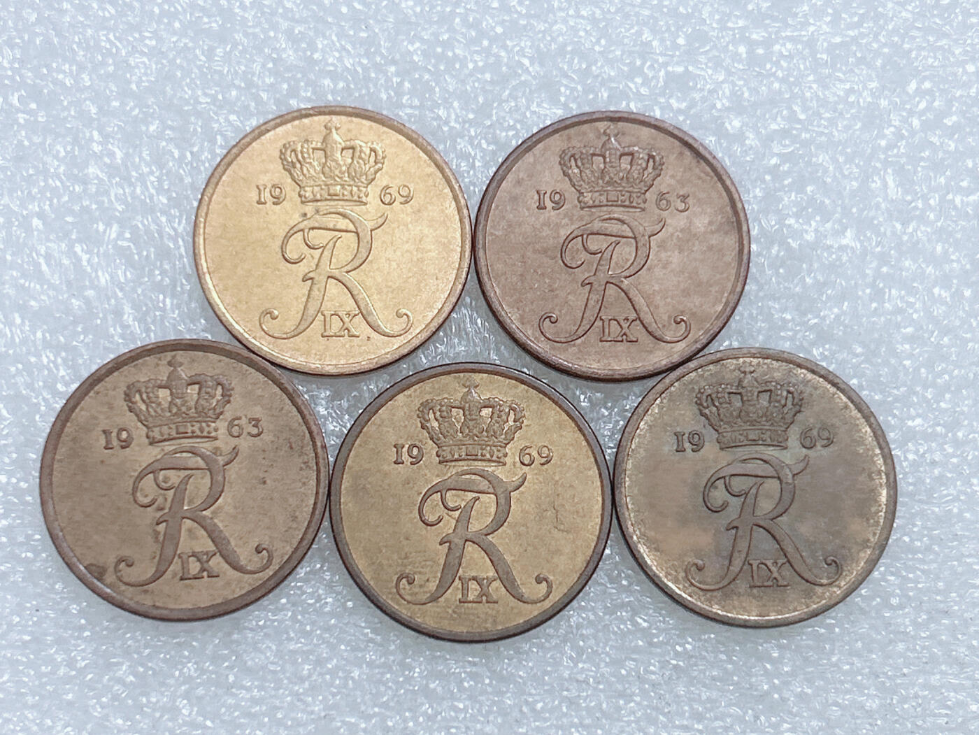 第一海外回流一元起拍收藏 散集专场  第263期 丹麦5欧尔硬币 5枚