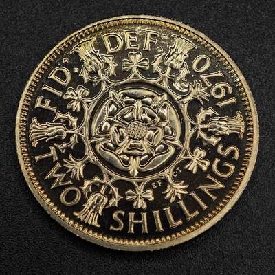 【淘币小摊】实时拍第七百九十一拍   散币纸币套币场   满百包邮可预留二周 每周一统一发货   - 英国1970年2先令精制镍币