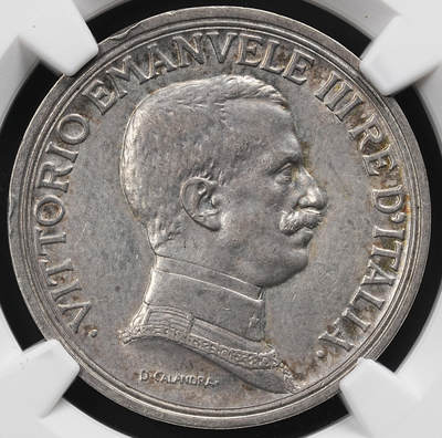 修遠堂世界钱币第九十二期 - NGC AU58 1916年意大利马车2里拉银币