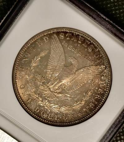 甄臻铺-世界币章拍卖（第38期）立冬小精品场，送拍享返佣金等优惠多多 NGC-MS66 1882年S版摩根，金炫彩包浆，顶级高分，少见年份。参考麦稀奇25年9月底白币成交价2708元