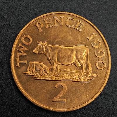 【淘币小摊】实时拍第七百九十一拍   散币纸币套币场   满百包邮可预留二周 每周一统一发货   - 根西1990年2便士铜币