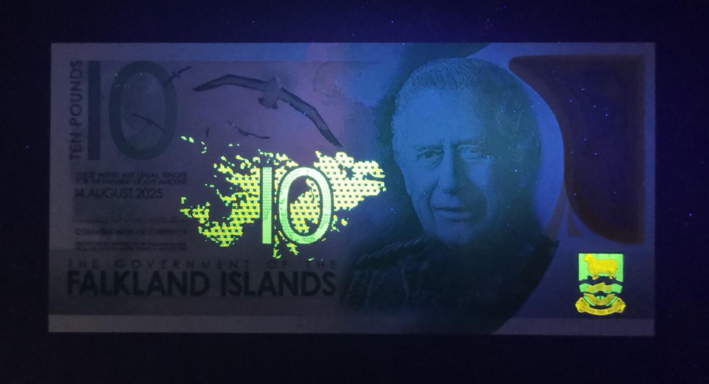 《艾美收藏》第219期-11.9周日外币畅拍场 福克兰岛2025年AA冠10镑UNC少见百位935号全奇数 颜值很高