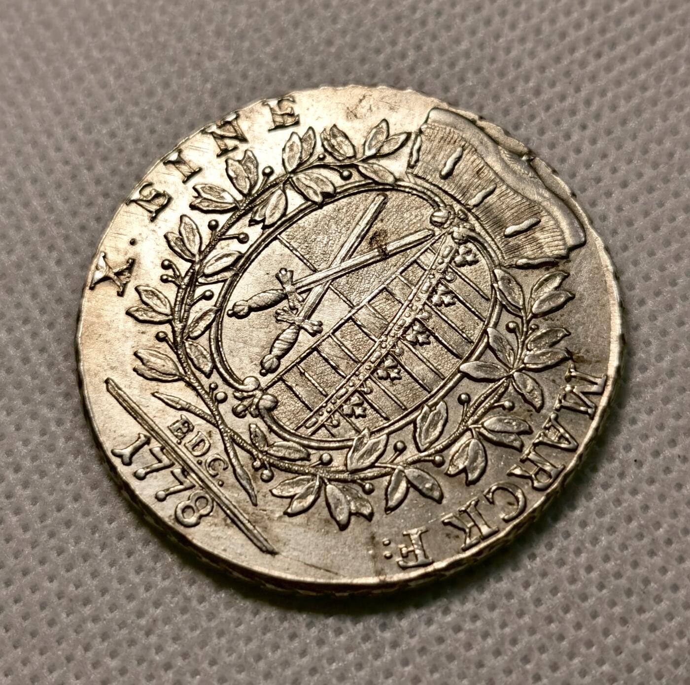 甄臻铺-世界币章拍卖（第38期）立冬小精品场，送拍享返佣金等优惠多多 德国 1778年 萨克森 泰勒大银币 双面深打