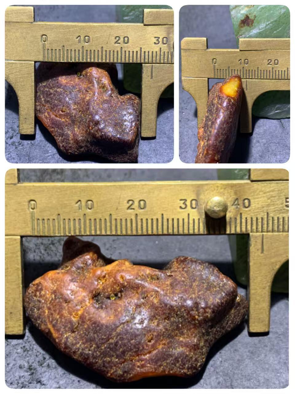 乌克兰原皮鸡油黄蜜蜡原石一块，