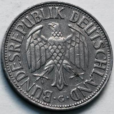 文馨钱币收藏第 279 场，银币，纪念铜章场 长期接收代拍品 - 1968 年德国 1 马克 G 版