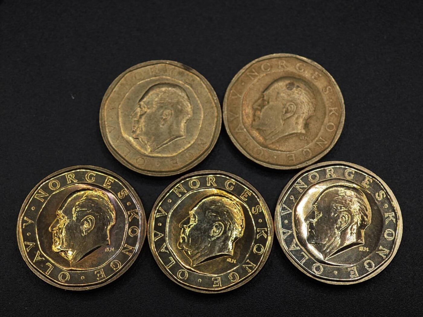 【淘币小摊】实时拍第七百九十一拍   散币纸币套币场   满百包邮可预留二周 每周一统一发货   挪威10克朗5枚