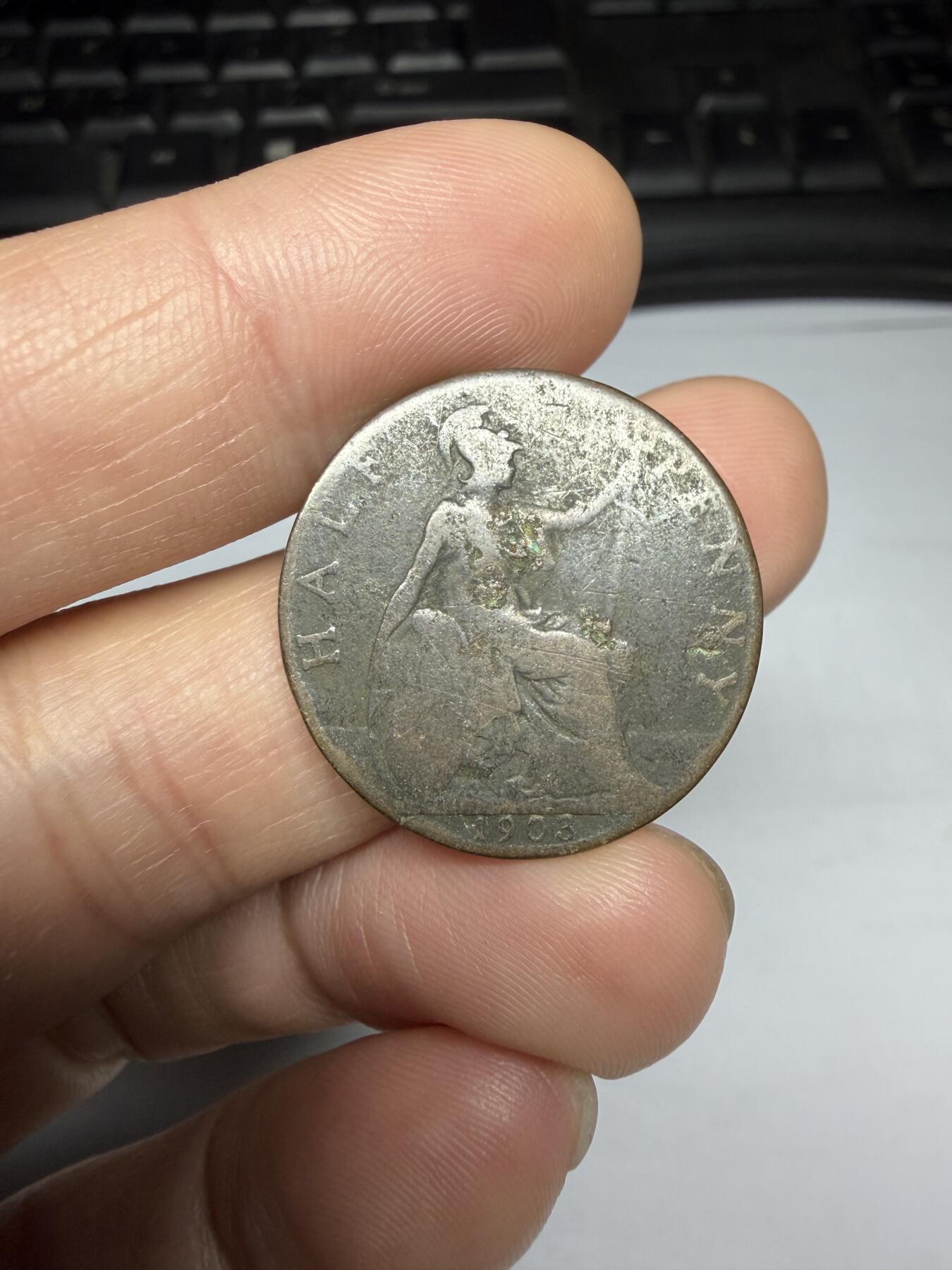 2025年集古藏今外币拍卖第十期-第3场—（总第283拍），可以寄存60天，满160元包邮。 1903年英国半便士