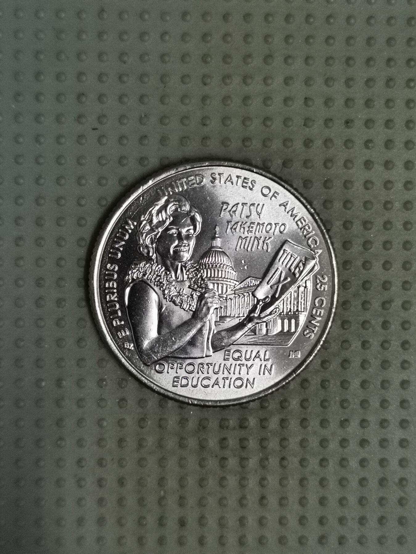 2025年第111场各国散币拍卖（总第111场） 美国2024年杰出女性第12枚竹本松25美分纪念币