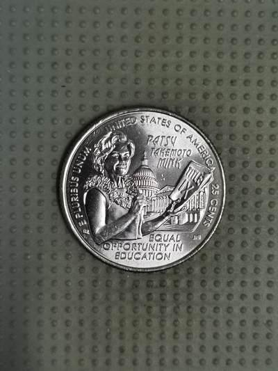 2025年第111场各国散币拍卖（总第111场） - 美国2024年杰出女性第12枚竹本松25美分纪念币