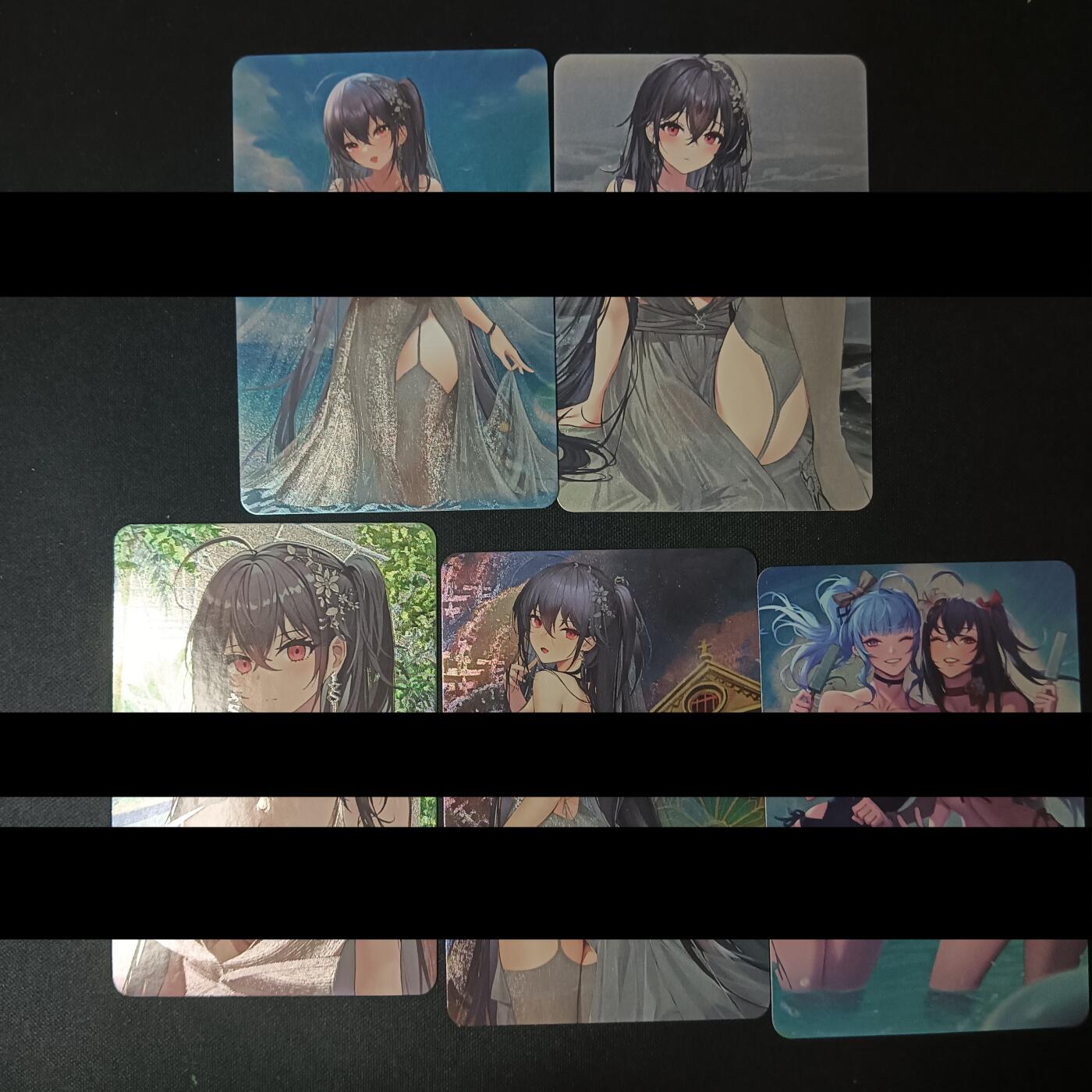 花开卡拍第46期（11月9号周日截拍，品控勿拍!!!拍品不寄存，运费5元，自制卡难免瑕疵，可能存在轻微撞角爆边等出厂瑕疵，品控介意勿拍！） 宁缺卡牌 碧蓝航线 大凤 5张 粗闪