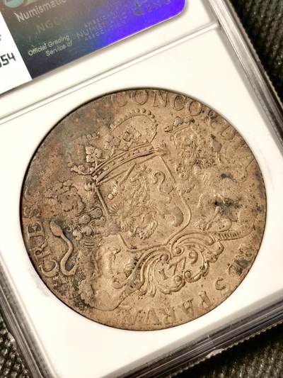 甄臻铺-世界币章拍卖（第38期）立冬小精品场，送拍享返佣金等优惠多多 NGC-AU 荷兰1779年荷兰省马剑1杜卡特大银币 省份少见，非常见的乌特勒支省，原味无洗味道好，值得收藏，会保养的也可以适当保养重评