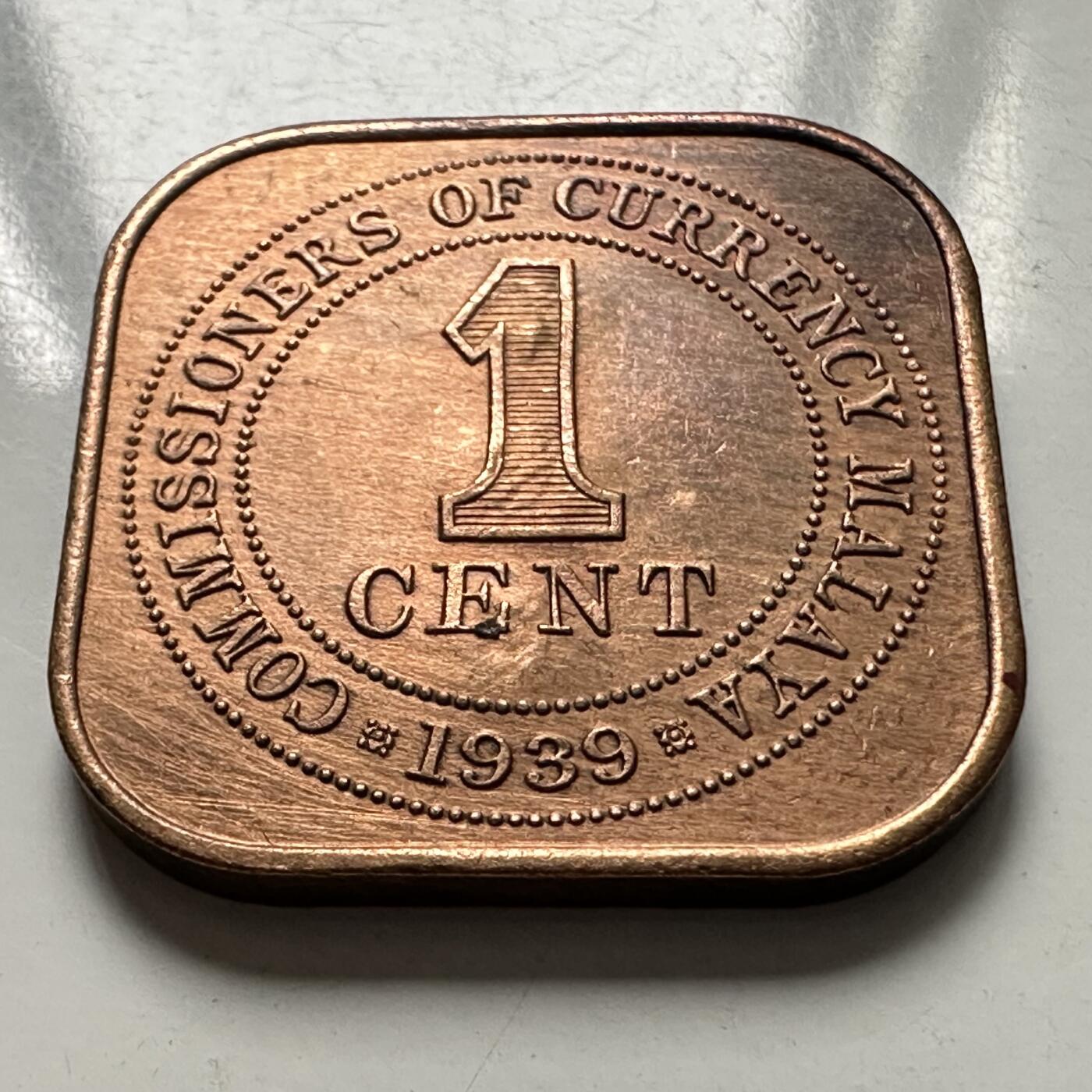 🌹外币初藏🌹🐯2025年第125场  每周二四六晚8️⃣点 接代拍 英属马来亚1939年日占时期加盖一分 稀少