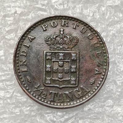 【淘币小摊】限时拍第七百九十五拍  葡属印度爪哇波兰阿根廷专场  满百包邮可预留两周  周一统一发货  - 葡属印度1903年1/12唐加铜币 km13