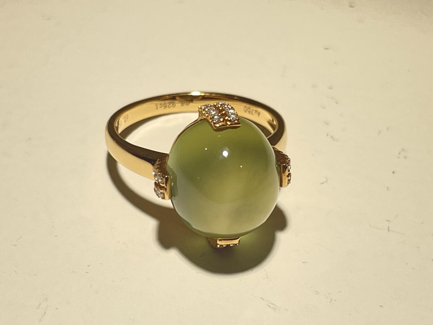 亿嘉拍卖2025年秋季私人典藏拍卖 18K金葡萄石戒指