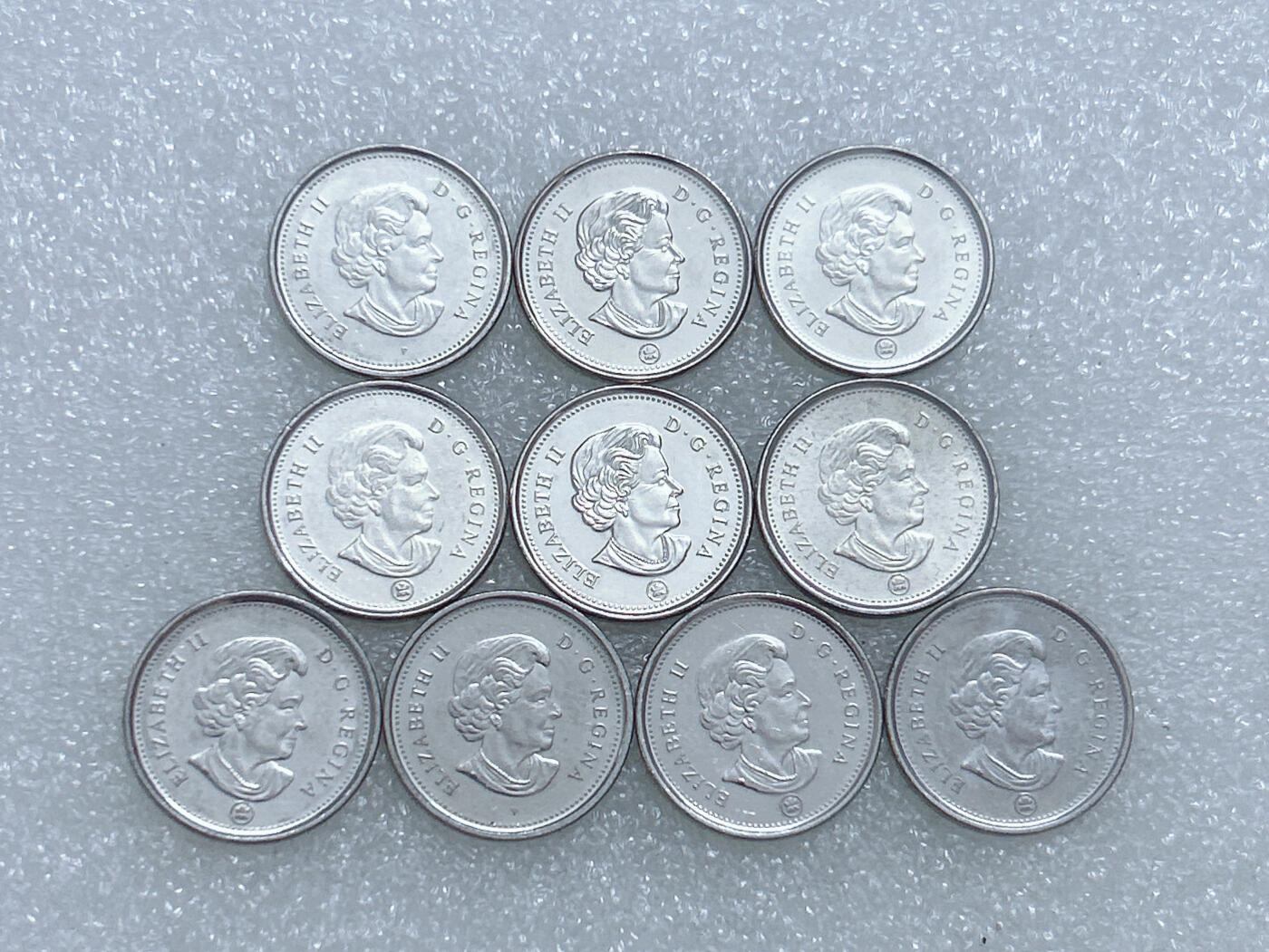 第一海外回流一元起拍收藏 散集专场  第263期 加拿大海狸5分纪念币 10枚 原光品