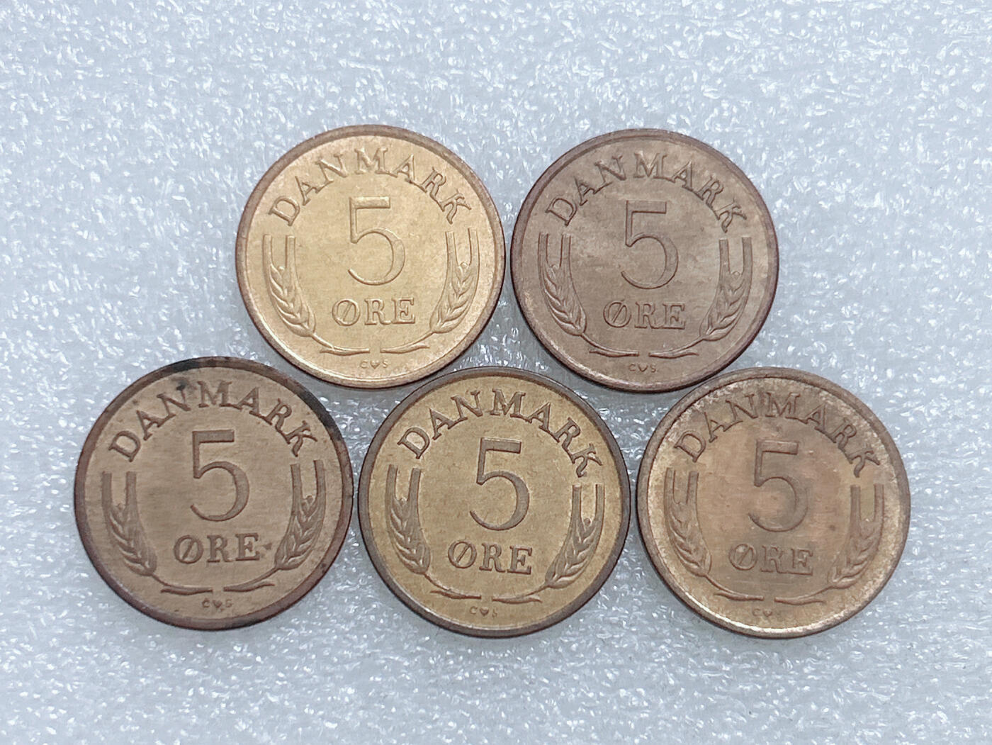 第一海外回流一元起拍收藏 散集专场  第263期 丹麦5欧尔硬币 5枚