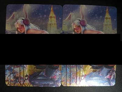 花开卡拍第46期（11月9号周日截拍，品控勿拍!!!拍品不寄存，运费5元，自制卡难免瑕疵，可能存在轻微撞角爆边等出厂瑕疵，品控介意勿拍！） - 五月卡片 冰雪兔女郎 粗闪2张 艺术版