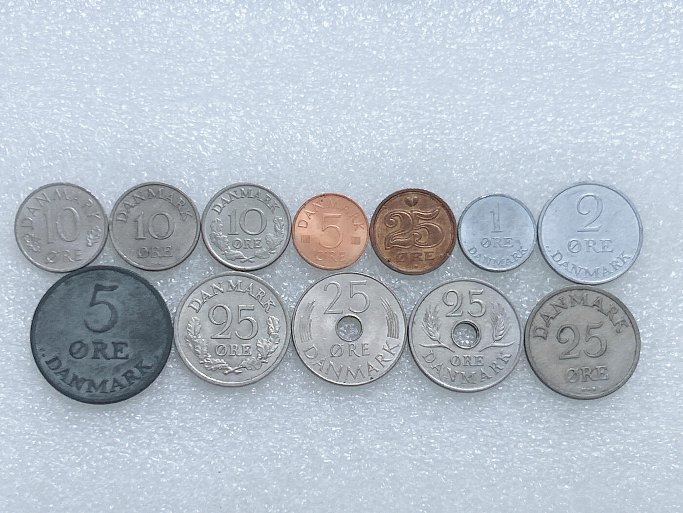 第一海外回流一元起拍收藏 散集专场  第263期 丹麦硬币 12枚 无重复