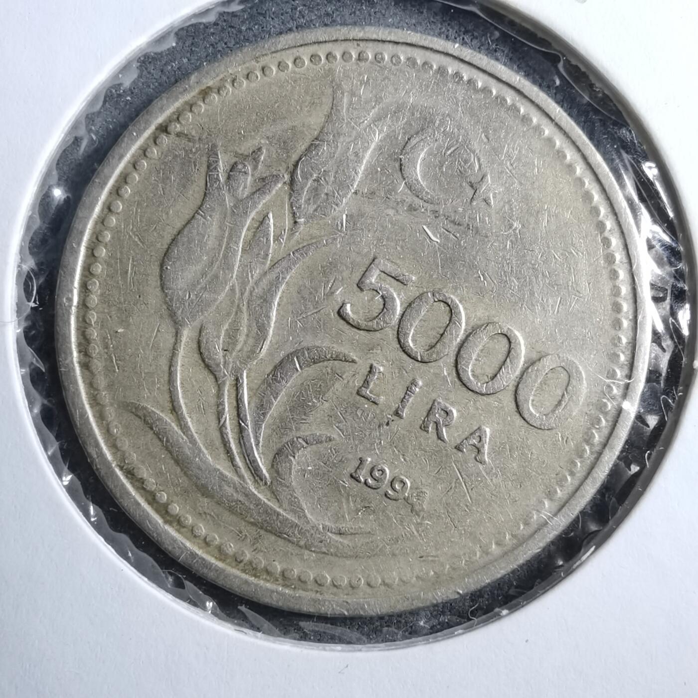 沼泽如烟--第894场 土耳其1994年5000里拉