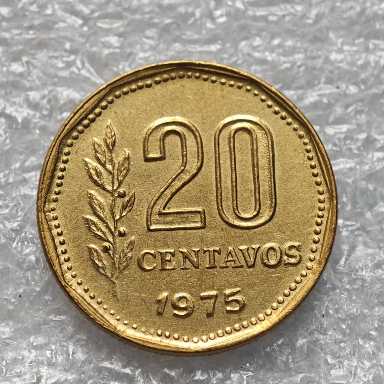 【淘币小摊】限时拍第七百九十五拍  葡属印度爪哇波兰阿根廷专场  满百包邮可预留两周  周一统一发货  阿根廷1975年20分铜币货币贬值百倍 km67