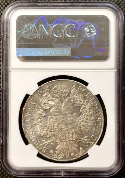 甄臻铺-世界币章拍卖（第38期）立冬小精品场，送拍享返佣金等优惠多多 NGC-UNCD 1815年奥地利大奶妈银币早期版 HAFNER-36a米兰版 非常少见的早期品种