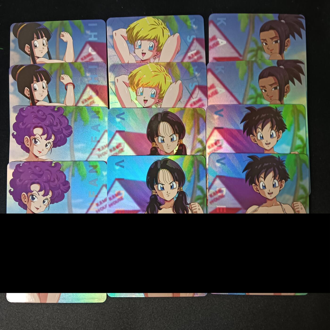 花开卡拍第46期（11月9号周日截拍，品控勿拍!!!拍品不寄存，运费5元，自制卡难免瑕疵，可能存在轻微撞角爆边等出厂瑕疵，品控介意勿拍！） 冰狗卡牌 龙珠龟仙屋艺术对卡第三弹彩闪