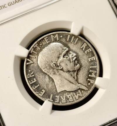 甄臻铺-世界币章拍卖（第38期）立冬小精品场，送拍享返佣金等优惠多多 NGC-AU58 意占阿尔巴尼亚1939年，10列克