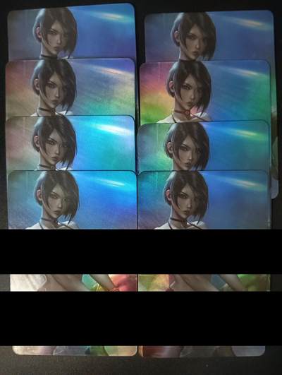 花开卡拍第46期（11月9号周日截拍，品控勿拍!!!拍品不寄存，运费5元，自制卡难免瑕疵，可能存在轻微撞角爆边等出厂瑕疵，品控介意勿拍！） - 生化危机艾达王折光彩闪八宫