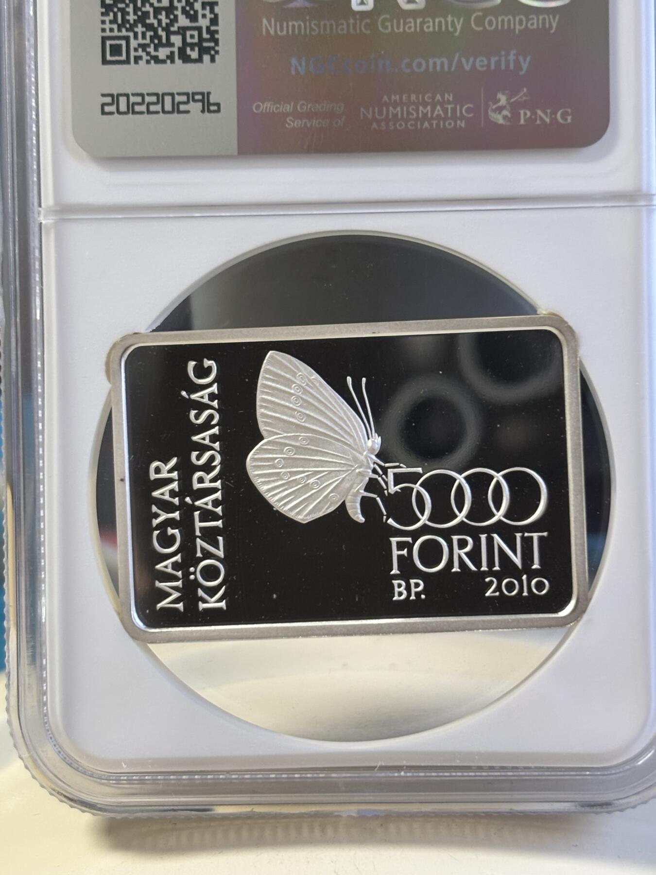 第181期拍卖   获奖匈牙利2010年世界文化遗产奥赛格国家公园银币 NGC PF69，925银，31.46克，发行5000枚，获得克劳斯2012年度人民选择大奖