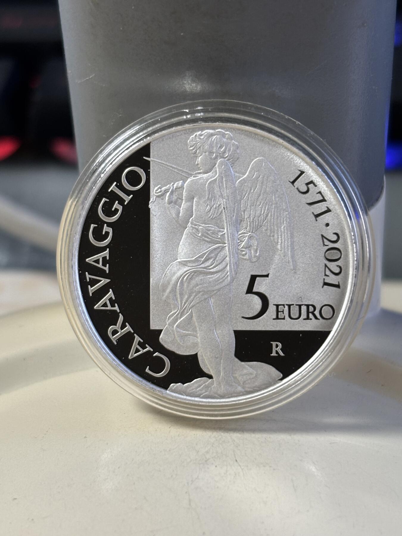 第181期拍卖 意大利2021年画家卡拉瓦乔诞辰450周年纪念银币，925银，18克