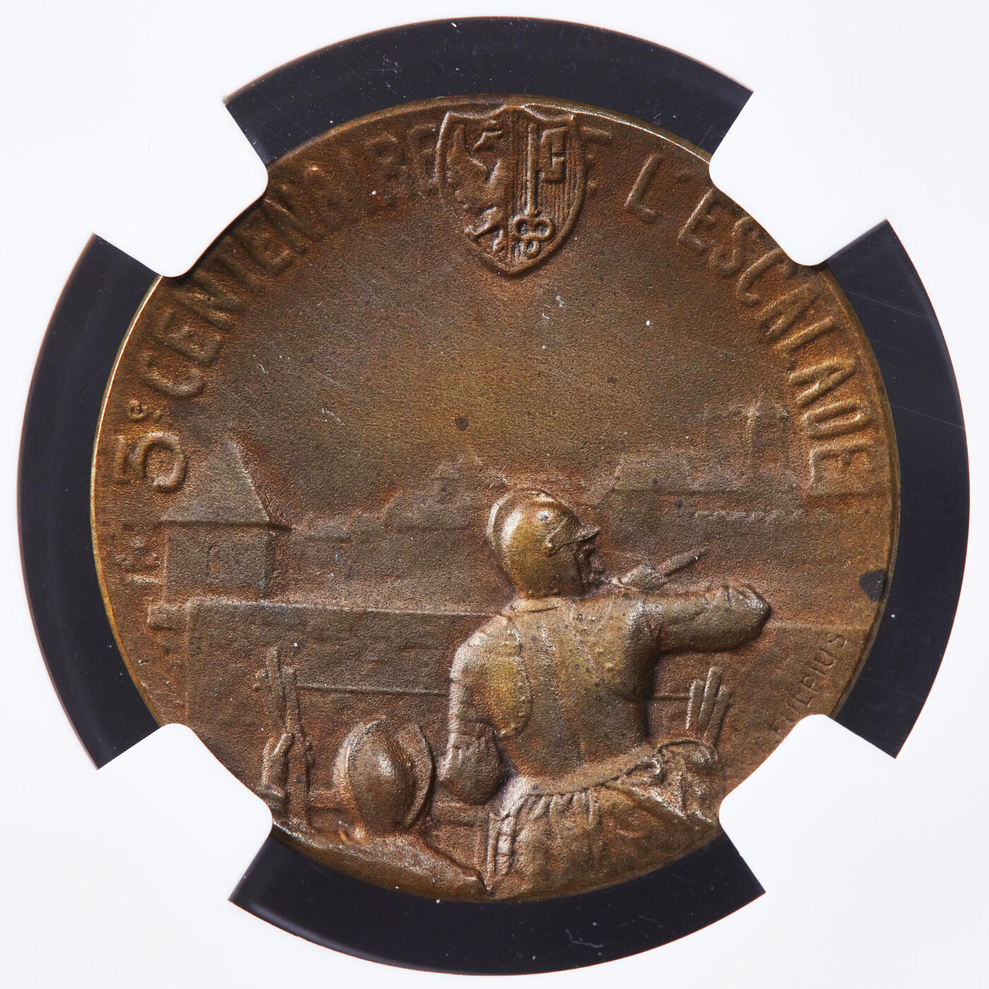 【俄甄集藏】2025年(044)11-12星期三晚 19:30 全场包邮 瑞士日内瓦1902年纪念1602年成功抵御萨伏依公爵入侵暨登城节300周年纪念铜章，NGC MS63BN，少见品种