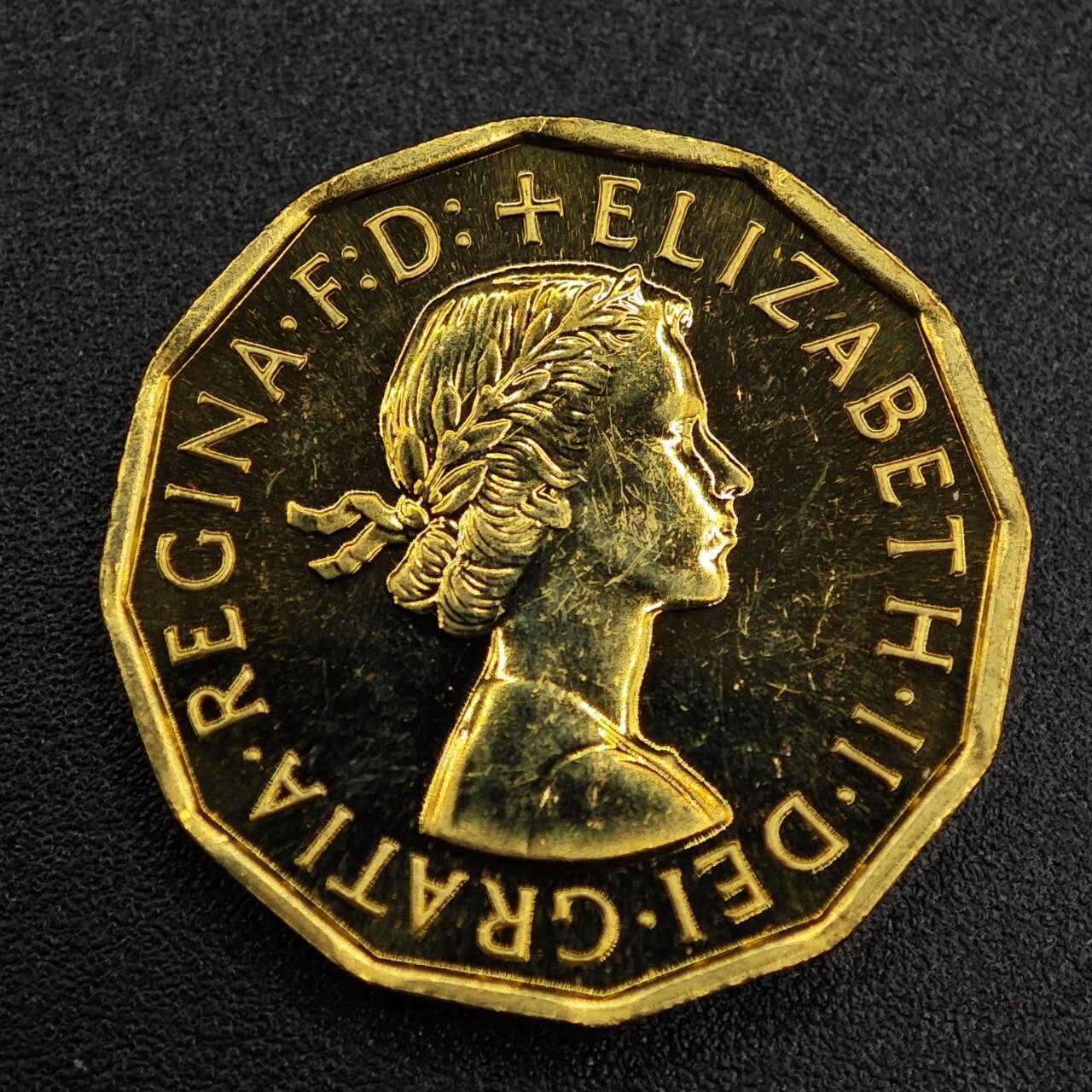 【淘币小摊】实时拍第七百九十一拍   散币纸币套币场   满百包邮可预留二周 每周一统一发货   英国1970年3便士精制铜币