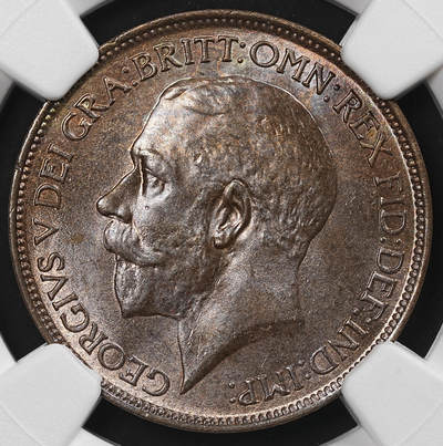 修遠堂世界钱币第九十二期 - NGC MS64BN 1924年英国1/2便士
