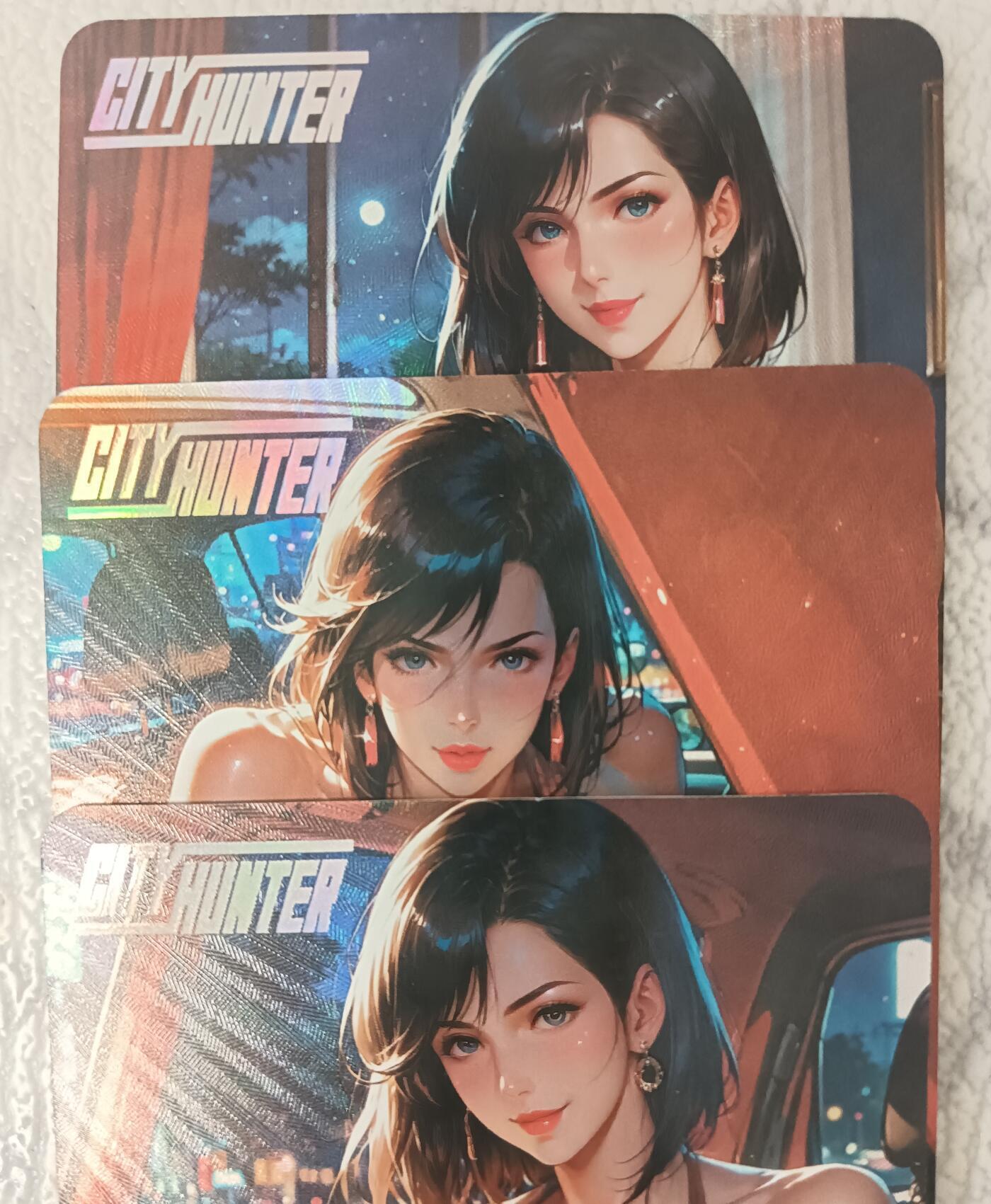 花开卡拍第46期（11月9号周日截拍，品控勿拍!!!拍品不寄存，运费5元，自制卡难免瑕疵，可能存在轻微撞角爆边等出厂瑕疵，品控介意勿拍！） 城市猎人冴子小套卡