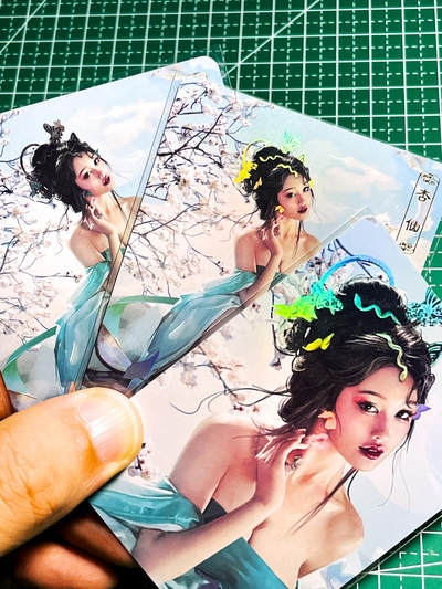 显眼宝36期 11月12日晚21:50截拍 佣金1起 可寄存～ - 卡将卡牌 异仙传 杏仙 意境不错 三渐变 三张 彩闪卡 63*88