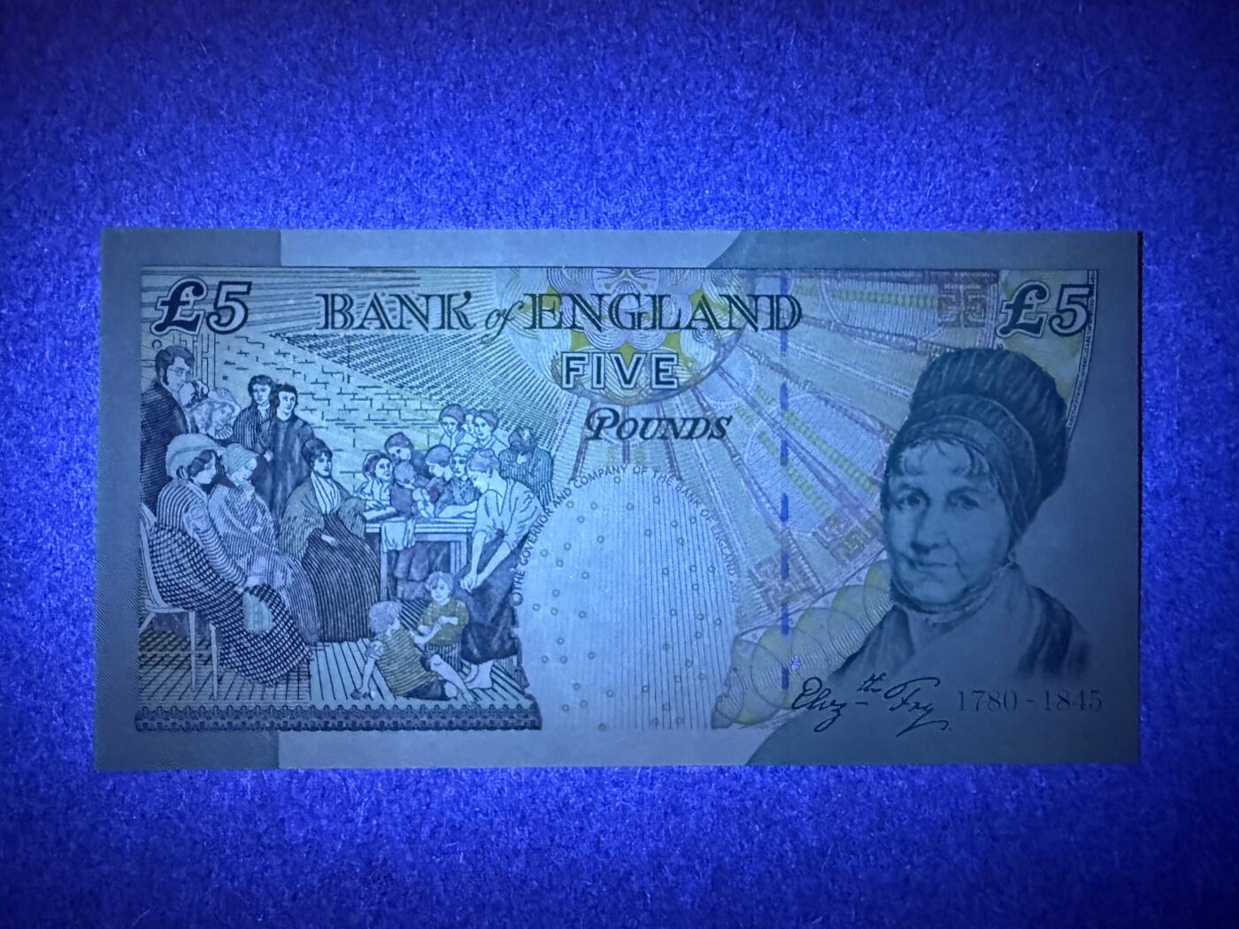 《艾美收藏》第219期-11.9周日外币畅拍场 英格兰5镑 UNC E序列再版 局部荧光 无4