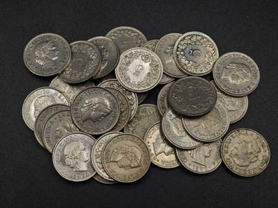 【淘币小摊】实时拍第七百九十一拍   散币纸币套币场   满百包邮可预留二周 每周一统一发货   - 瑞士5分镍币31枚