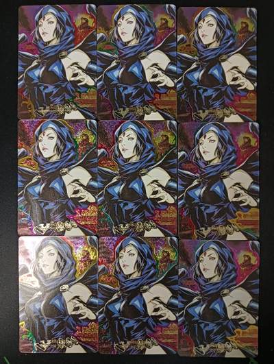 花开卡拍第46期（11月9号周日截拍，品控勿拍!!!拍品不寄存，运费5元，自制卡难免瑕疵，可能存在轻微撞角爆边等出厂瑕疵，品控介意勿拍！） - 藏无缺女神同人渡鸦 9宫 钻闪