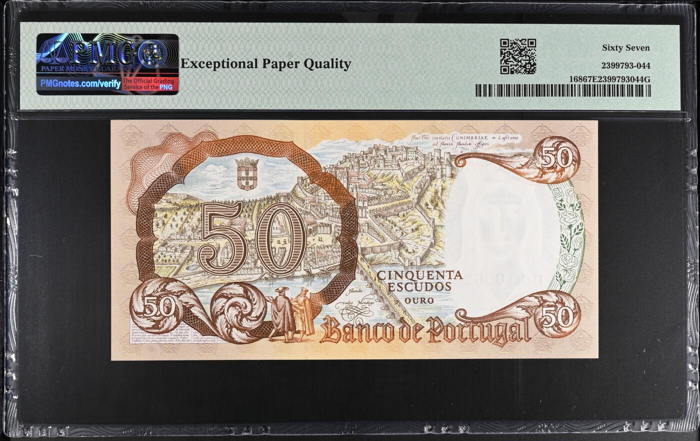 《艾美收藏》第219期-11.9周日外币畅拍场 葡萄牙1964年50埃斯库多PMG67E高分无347 伊莎贝尔女王 葡萄牙经典品种 少见高分靓号