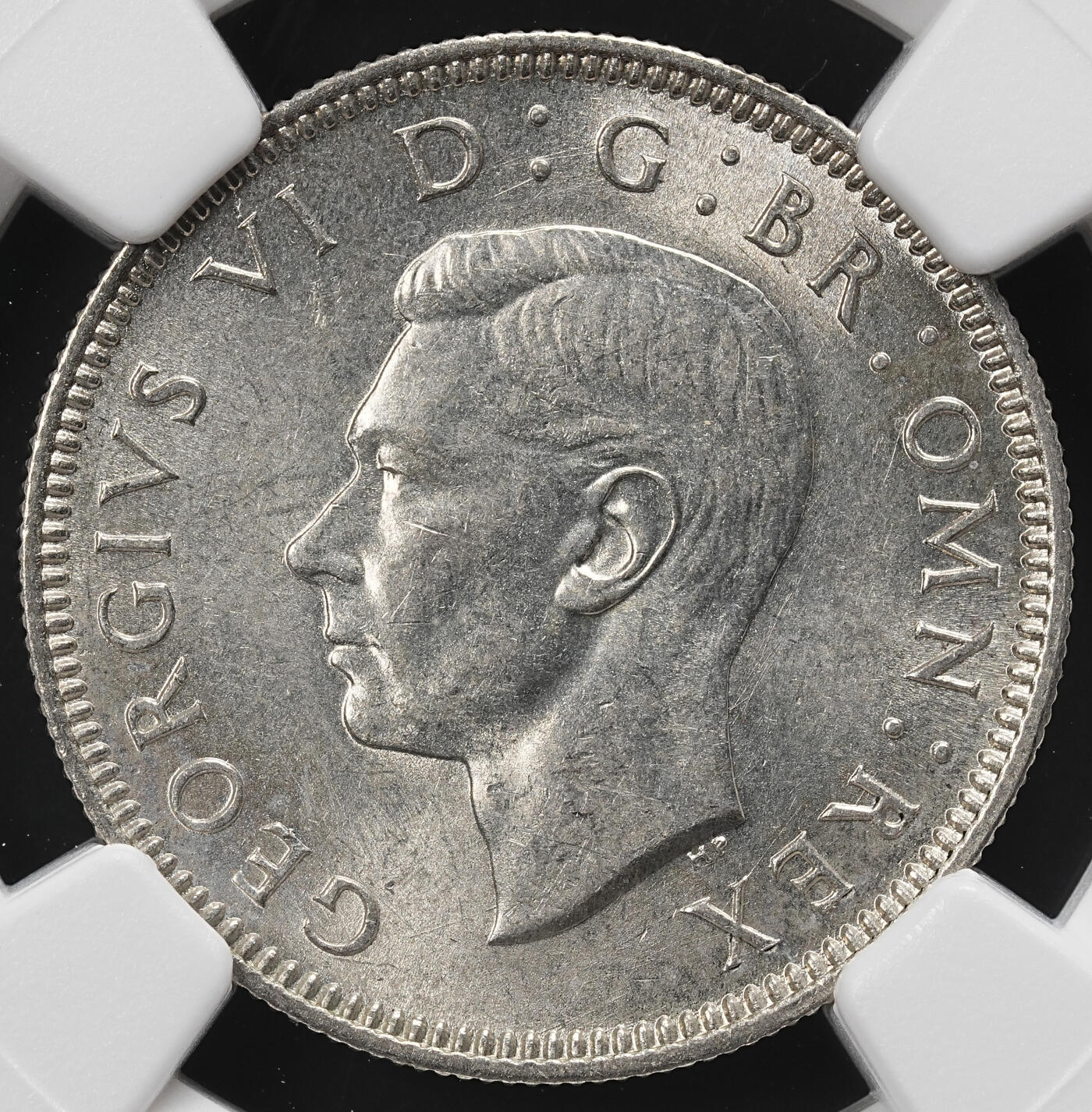 修遠堂世界钱币第九十二期 NGC MS63 1939年英国1先令银币  苏格兰徽章版