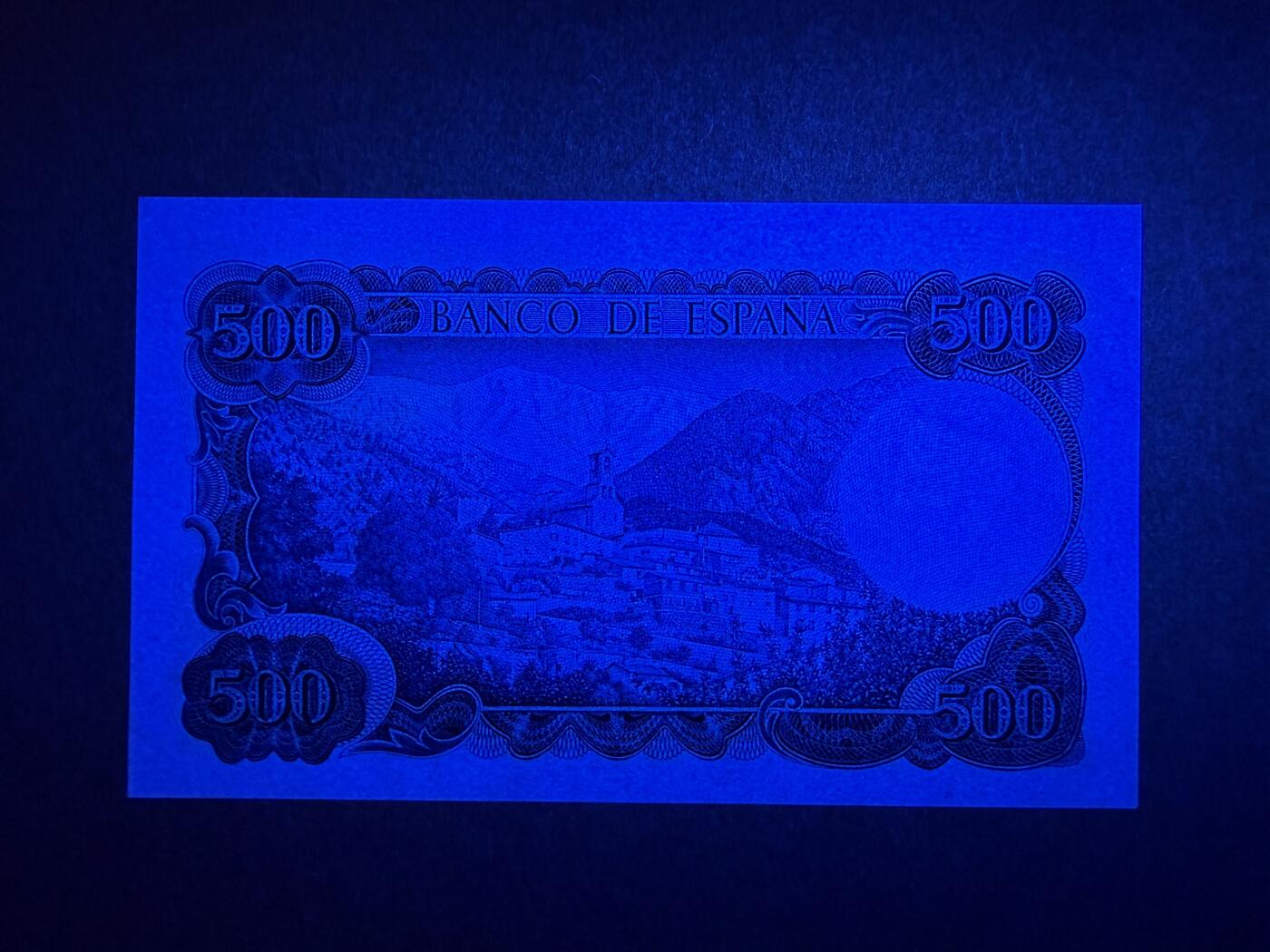 《艾美收藏》第219期-11.9周日外币畅拍场 西班牙500比塞塔 UNC 1971年 西班牙诗人维达格尔 无4