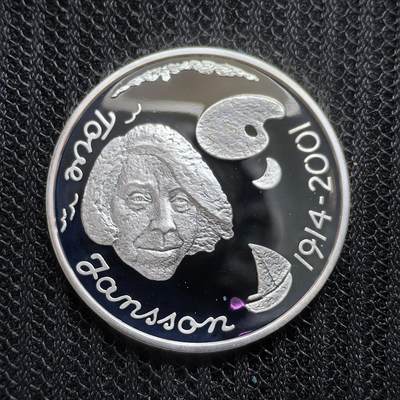 道一币馆币章第一百五十四场 - 芬兰2004年小说家托芙·杨松诞辰90周年10欧元精制银币  27.4g 925S 70000