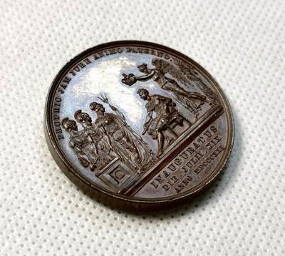 甄臻铺-世界币章拍卖（第38期）立冬小精品场，送拍享返佣金等优惠多多 英国1821年乔治四世加冕铜章 超高浮雕，好品裸章几乎少见