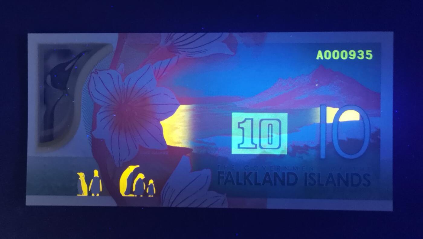 《艾美收藏》第219期-11.9周日外币畅拍场 福克兰岛2025年AA冠10镑UNC少见百位935号全奇数 颜值很高