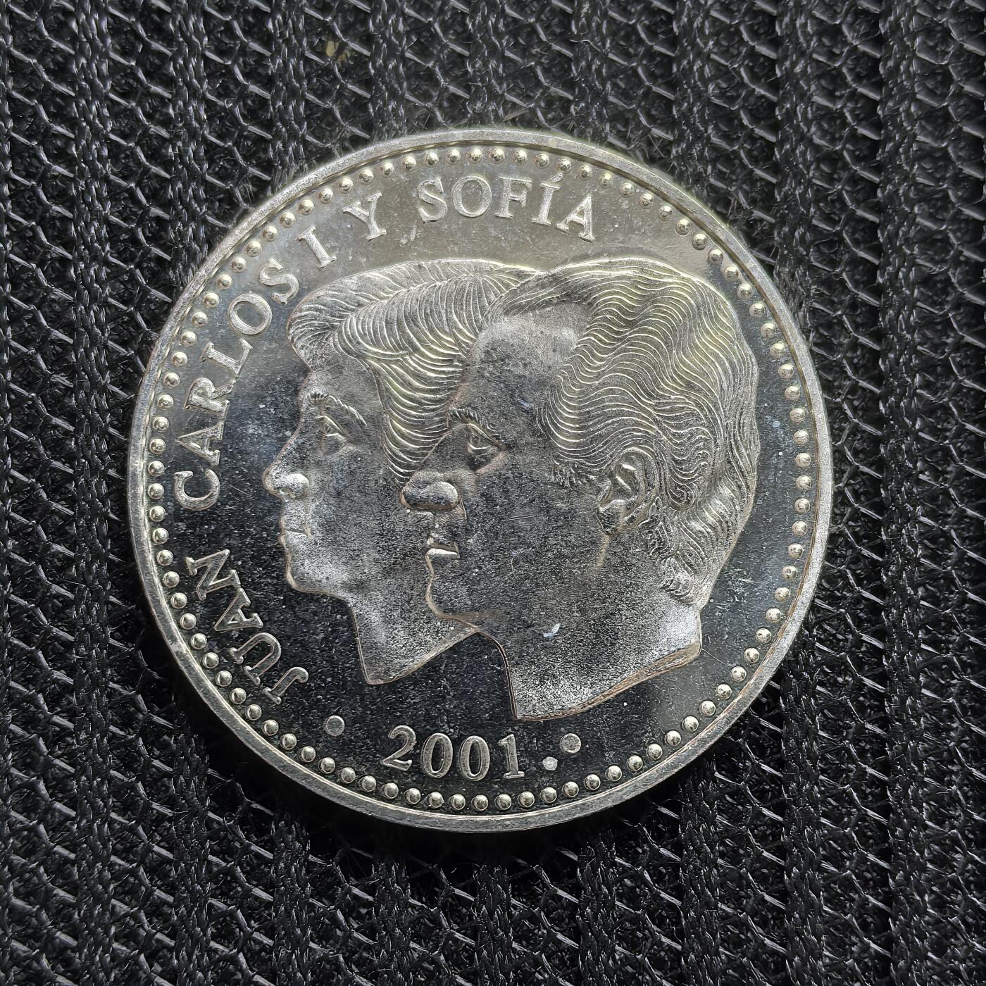 道一币馆币章第一百五十四场 西班牙2001年最后的比塞塔2000比塞塔纪念银币 18g 925S