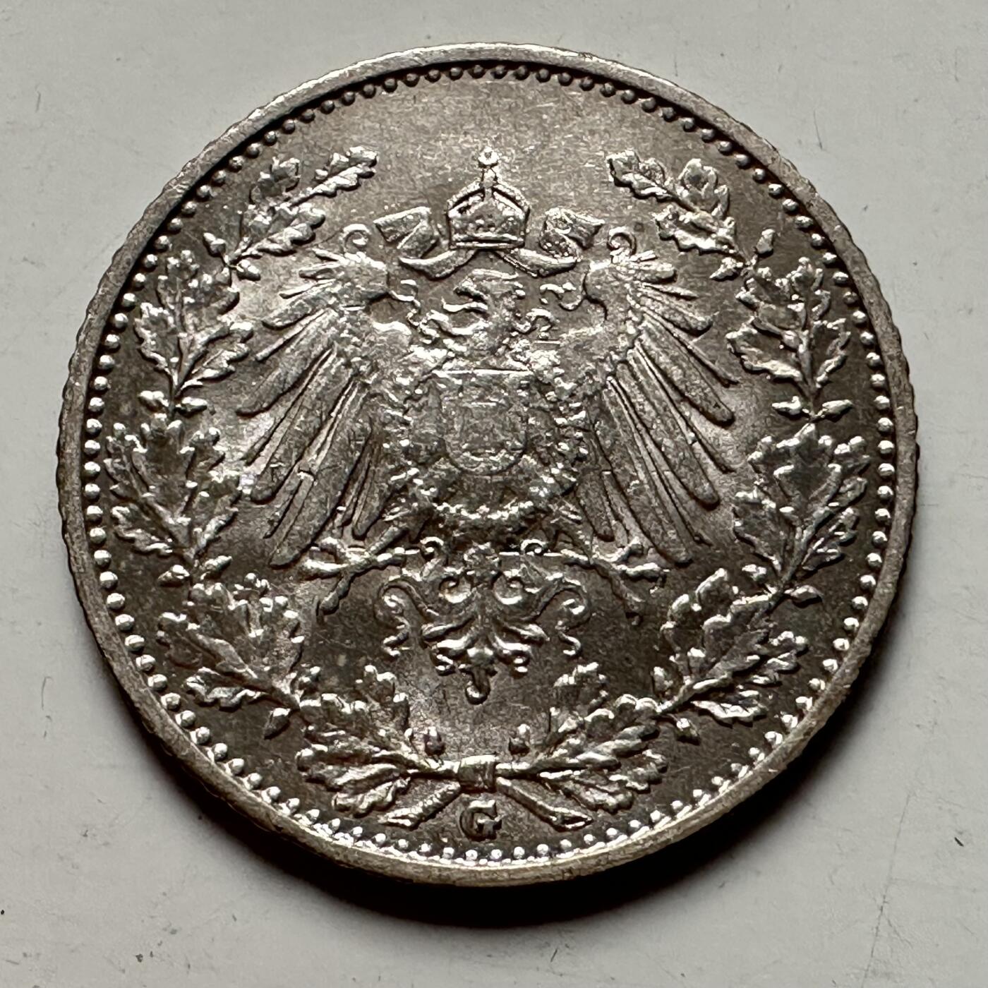 🌹外币初藏🌹🐯2025年第125场  每周二四六晚8️⃣点 接代拍 德国1916年1/2马克银币  原光品相