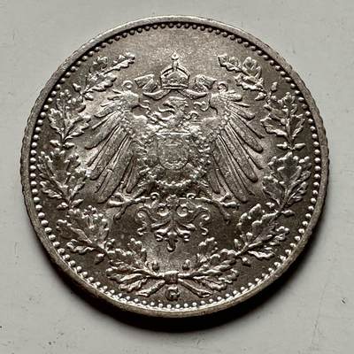 🌹外币初藏🌹🐯2025年第125场  每周二四六晚8️⃣点 接代拍 - 德国1916年1/2马克银币  原光品相