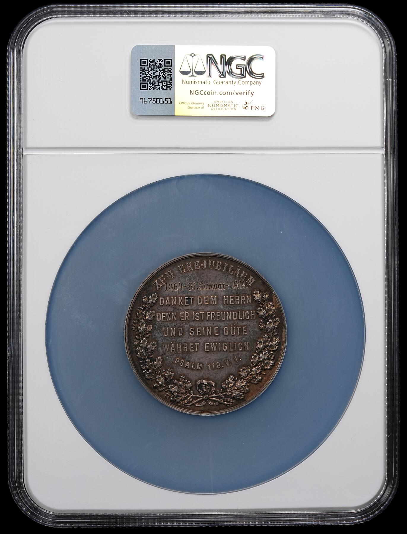 修遠堂世界钱币第九十二期 NGC MS62 1914年奥尔登堡大公弗里德里希·奥古斯特金婚纪念大银章