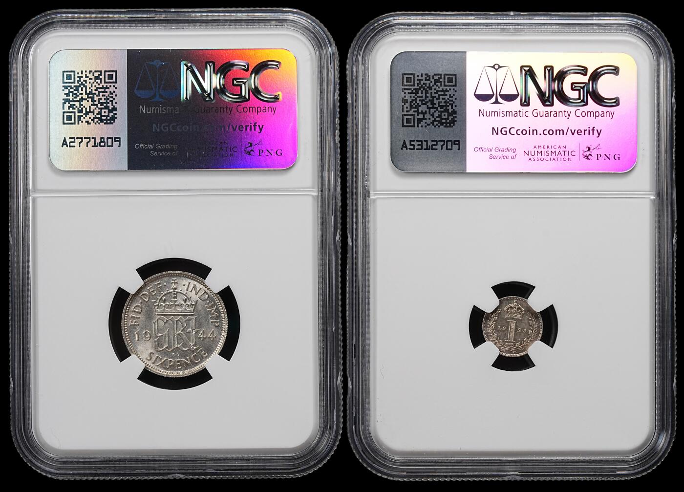 修遠堂世界钱币第九十二期 NGC评级 英国银币两枚